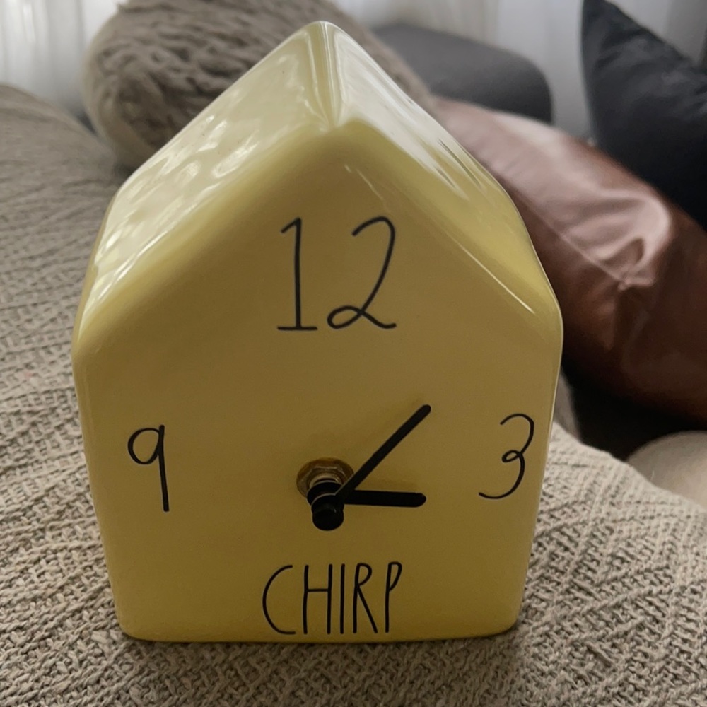 Rae Dunn Birdhouse Clock Chirp